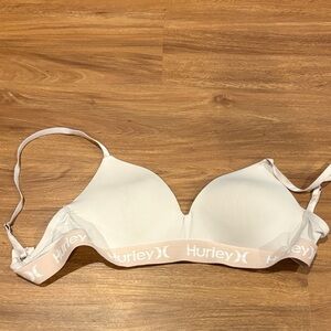 Hurley Women's Cream Bra with Logo Band